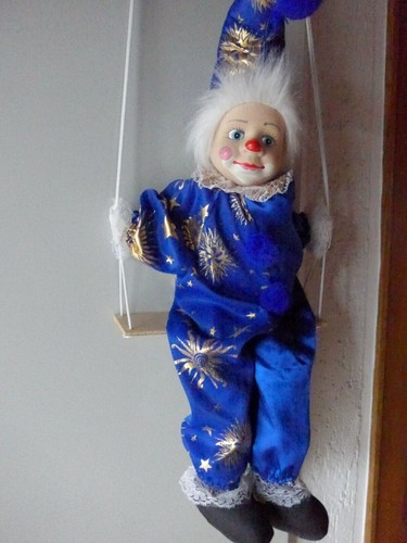 Puppe clown cm sitzend - gr.,