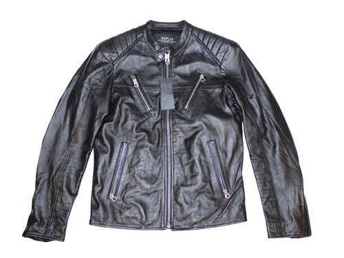 Replay herren lederjacke - lederjacke, leder