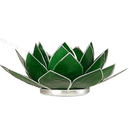 Lotus teelichthalter grün - teelichthalter, 4