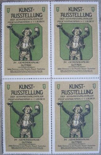 Reklamemarke vignette 4er - /,