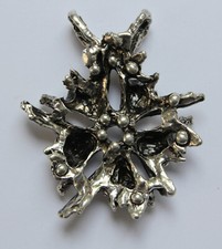 Vintage Tapani Vanhatalo Anhänger modernist brutalist art deco Finnland Zinn