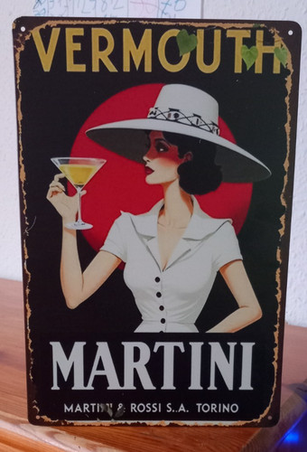 Blechschild martini werbung - blechschild,