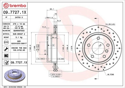 Brembo bremsscheibe - 2x,