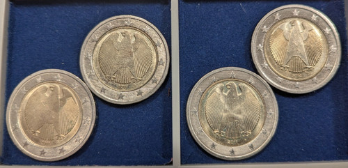 Fehlprägung abart euro - abart, 4x