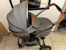 3 in 1 Kinderwagen Komplett-Set, Zusammenklappbar, Grau