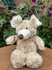 Maus Kuscheltier braun beige