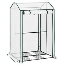 Foliengewächshaus Tomatengewächshaus Treibhaus Gartenhaus Weiß 01602ws