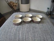 6 braune Schälchen Souffle