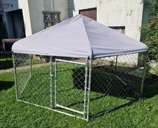 Kleintierkäfig Hundekäfig Hundezwinger Drahtkäfig Rechteckiger Outdoor mit Dach