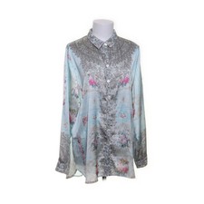 Schiffhauer, Bluse, Größe: 42, Blau/Mehrfarbig, Polyester, Damen #Svv