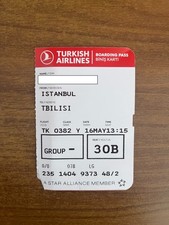 Turkish Airlines Bordkarte