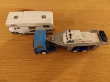 Siku Polizieboot mit LKW und Wohnmobil