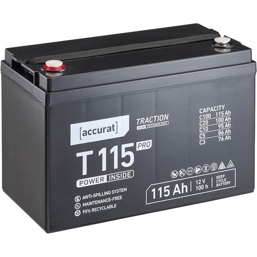 Agm solarbatterie 12v 115ah - agm,