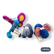 Heye Mordillo Crazy Zoo Plüschtiere 3er Set Schmetterling Nilpferd Maus 1996