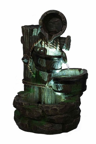 Springbrunnen holz krüge mit - holz,