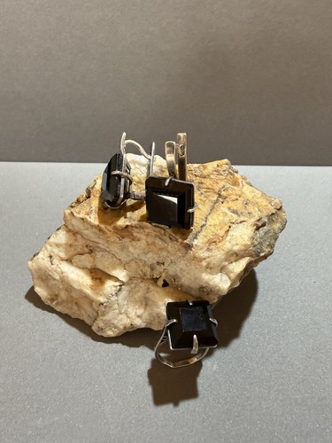 Vintage schmuck set schwarzer - schmuck,