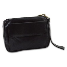 Pfeifentasche für 4 Pfeifen, Leder Lamm Nappa schwarz