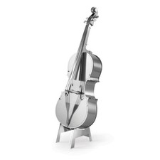 Metal Earth 1081 Bass Fiddle Musikinstrumente 3D-Metall-Bausatz Silver-Edition