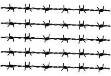 5 Stück Stacheldraht Barbed