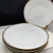 5 Suppen Teller mit Goldrand