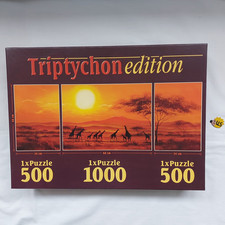 Jetzt schon an Weihnachten denken! Triptychon edition "Giraffenherde", 3-teilig