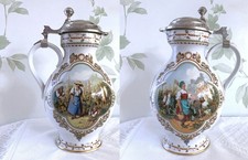 SET Weinkrüge Franklin Porzellan Rupert Schneider 1984 + 1986 Zinndeckel Lim.Ed.