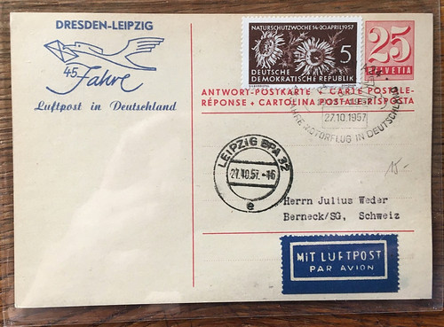 Luftpost postkarte schweiz - schweiz, "