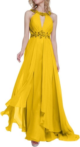 Damen chiffon ballkleid - damen,