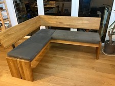Eckbank Stockholm in Massivholz geölt Eiche mit Stauraum 167x224 NP 1089 Euro