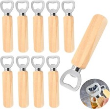 10x Flaschenöffner Holz