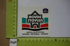 Alter Aufkleber Reise Norwegen Norway HOVDE STOYLEN Setesdal Best Western
