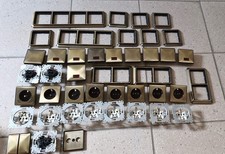 Merten Antik Messing Steckdosen Rahmen Wippen Konvolut