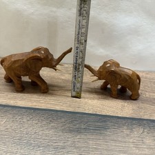 2x Holzelefant handgeschnitzt