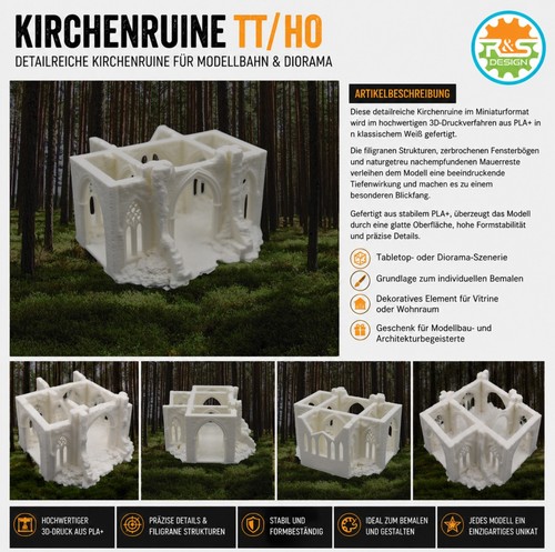 Kirchen ruine modellbahn - ruine,