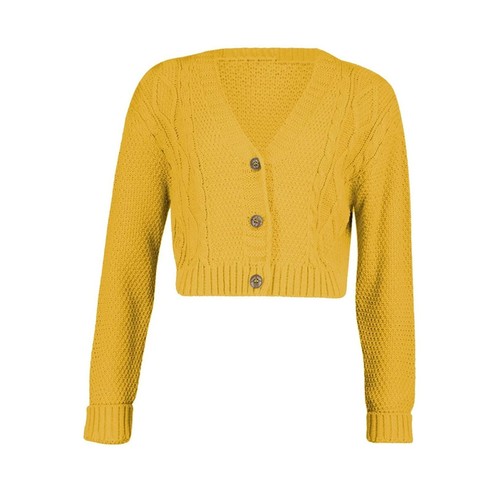 Damen knopf strickjacke - knopf,