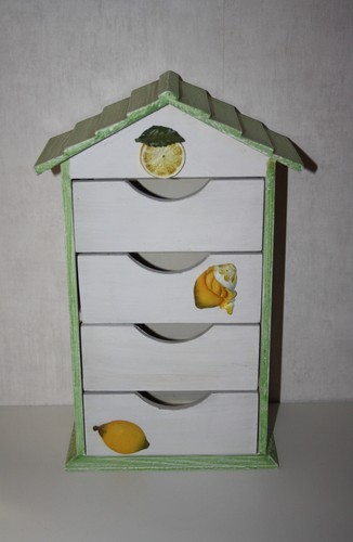 Wandschränkchen mit - , 4