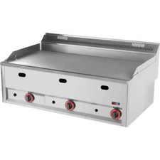 Gas-Griddleplatte Tischgerät Grillplatte Bratplatte aus Chrom 990x600x290mm 12kW