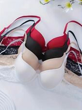 Damen Bügel Push Up BH Unterwäsche Dessous Cup 70B - 80C schwarz weiß rot beige