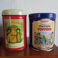 2 Vintage-Blechdosen Old