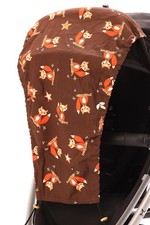 Baby Rose Sonensegel Kinderwagen Quinny Handanfertigung  Boho Fuchs Sonnenschutz