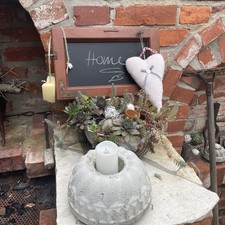 Antike Wandtafel Shabby Chic,Vintage, org. alten Fenster 40 Cm x 26 cm Braun