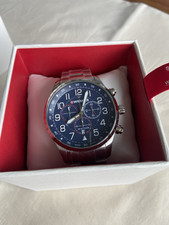 Wenger Herren Quarzuhr attitude Chrono Stahl Blaues Zifferblatt LADENNEU 