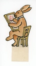 Aufsteller Hase Osterhase Maler Malbrett