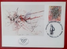 Österreich Maximumkarte unbenanntes Werk von Hans Staudacher 1998 Maler