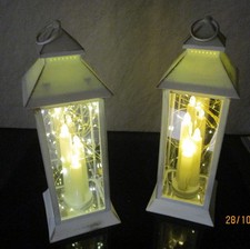 Lumesso 2 Stck. LED flammenlose Windlicht Laternen -in-/outdoorfähig-