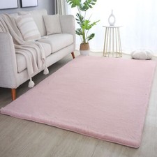 Hochflor Teppich Wohnzimmer Einfarbig Shaggy Modern Flauschiger Felloptik Weich