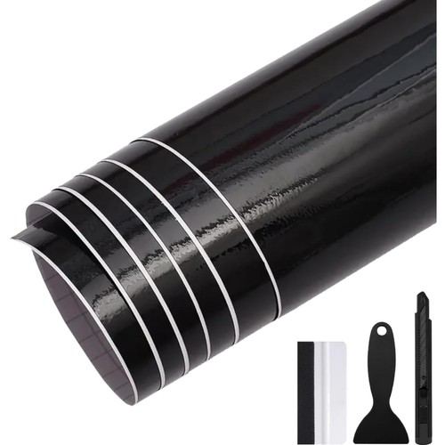 Autofolie schwarz 30cm - schwarz, 150cm