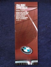 BMW 3er E 30, Farben und Polster Prospekt 1.1984, 316, 318i, 320i, 323i