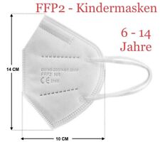 Kinder FFP2 Maske Mundschutz 6-14 Jahre 10 Stück CE geprüft