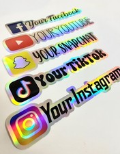 Social Media Aufkleber Name